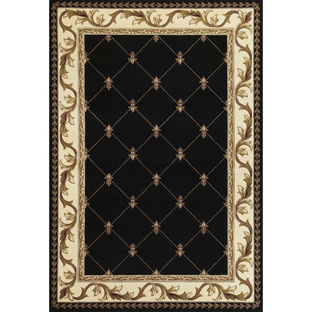 Palacedesigns Polypropylene Black Area Rug - 20 x 31 in. PA3652120